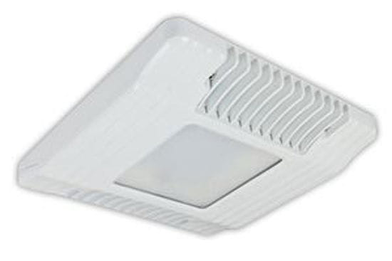 Picture of Indoor Outdoor LOW-PROFILE Canopy Light 100W 5000K WHT 120-277V Light Commercial 5yr