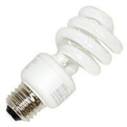 Picture of Light Bulbs Compact Fluorescent Bare Spiral 5 to 26 Watts - T2 medium 13W 2700K TWIST 12M