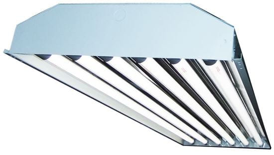 Picture of Fluorescent 4' Highbay Fixture 30YR Electronic Instant Start Ballast 8 Lamp F32T8 8-F32T8 30-YR