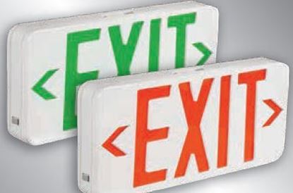 Picture of Exit Signs LED RED 1 or 2 SIDED with BATTERY BACKUP
