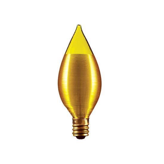 Picture of Light Bulbs Incandescents Decoratives C11 25 Watt Replacement Frost Candelabra 25C11 AMBER CAN 12ML