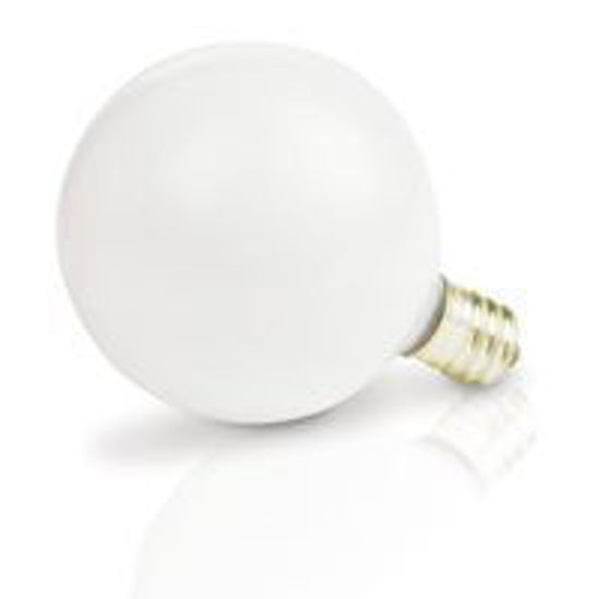 Picture of Light Bulbs Incandescents Decoratives G 16 1 2 15 Watt Replacement White Candelabra 15G16 WHT CAN 12MW