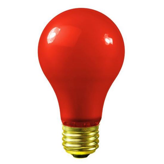Picture of Light Bulbs Incandescents Colored A19 40W Red Medium 40A19 12ML
