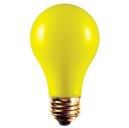 Picture of Light Bulbs Incandescents Colored A19 100W Yellow Medium 100A19 YEL 12ML