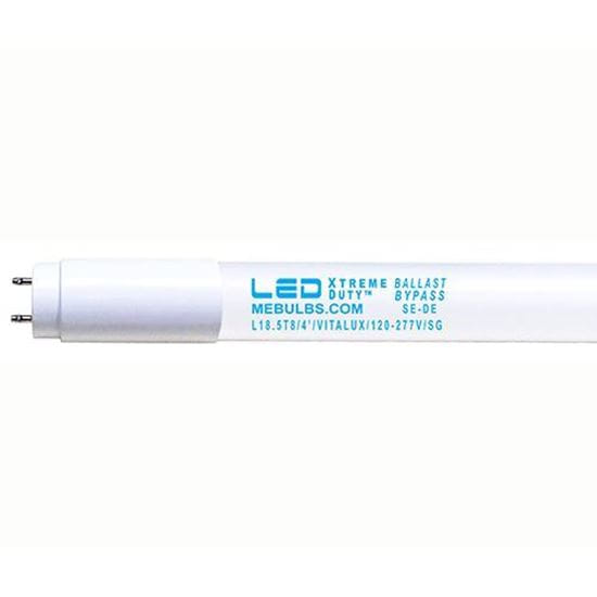 Picture of LED Bulbs Tubes - 4ft T8 High Brightness Ballast-Bypass Glass L18.5T8 VITALUX™ 9YR (RETROFIT FLUORESCENT)