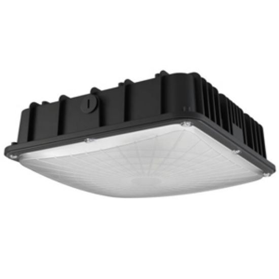 LED Indoor Outdoor Canopy/Ceiling Light 75W 5000K BLK 120-277V Xtreme Duty 7yr